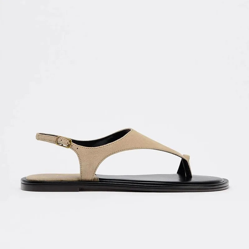 Sandália Rasteira Suede Vintage Tatienne