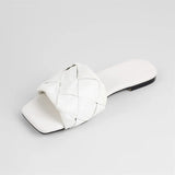 Sandalia Rasteira Couro Legítimo Trançada Mule Sophie