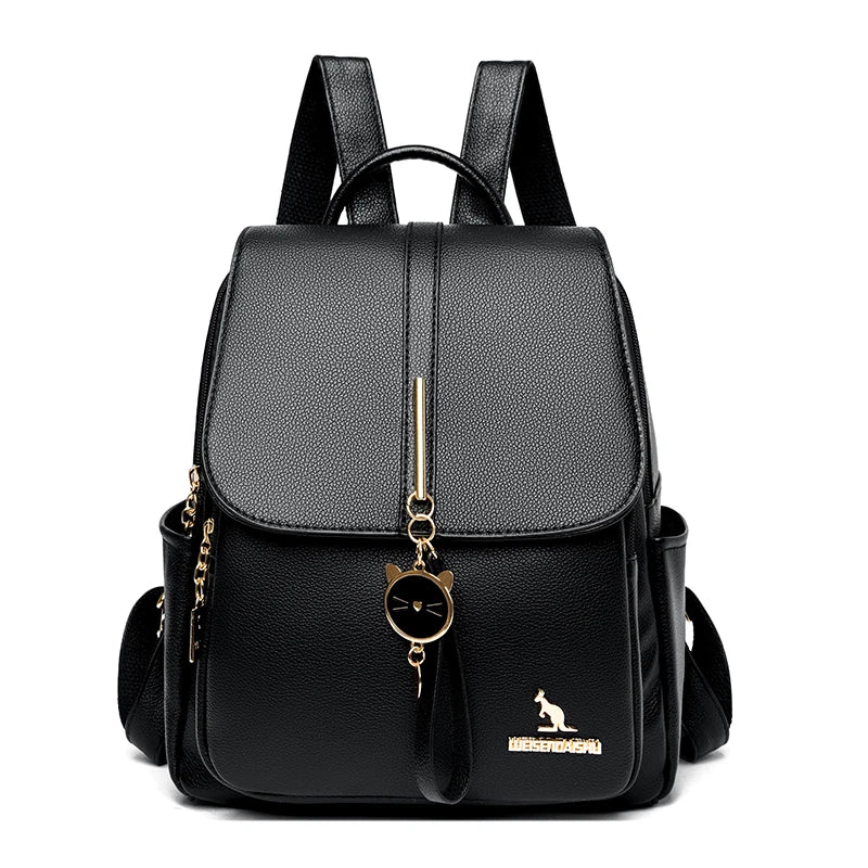 Mochila Feminina em Couro Legítimo - Velia