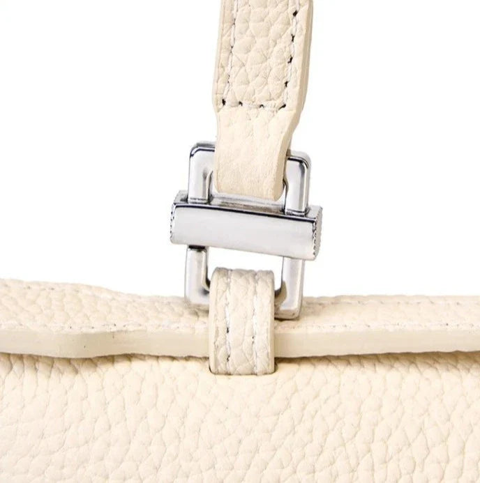 Bolsa Pequena Couro Legítimo Tote Rosa