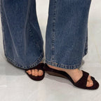 Sandália Tamanco Suede Mirka