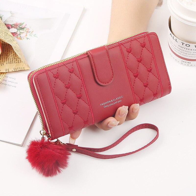 Carteira Feminina em Couro Bordado Puffer Lilie - LuxoCouer