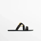 Sandália Rasteira Argola de Metal