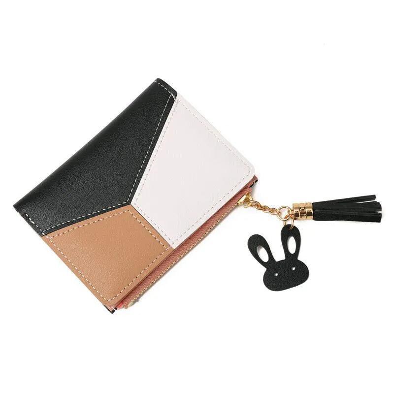 Carteira Feminina Compacta em Couro Abstract Lilly - LuxoCouer