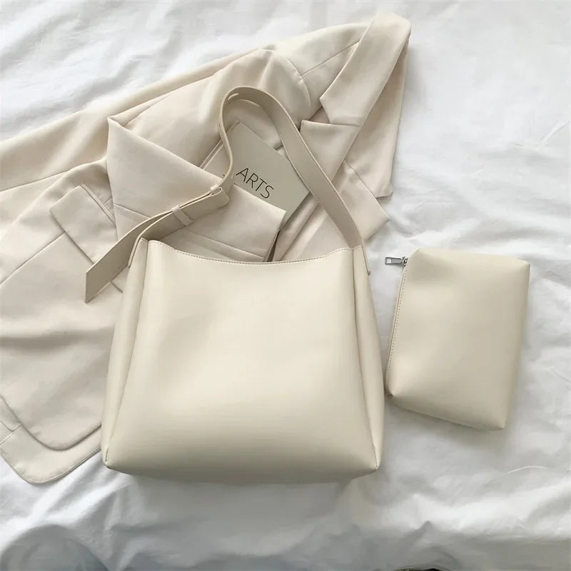 Bolsa em Couro Legítimo + Necessaire - Glass