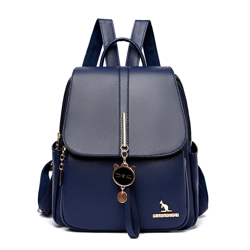 Mochila Feminina em Couro Legítimo - Velia