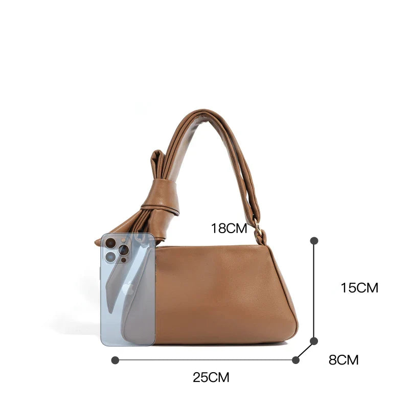 Bolsa Couro Legítimo Tiracolo Laço Hilda