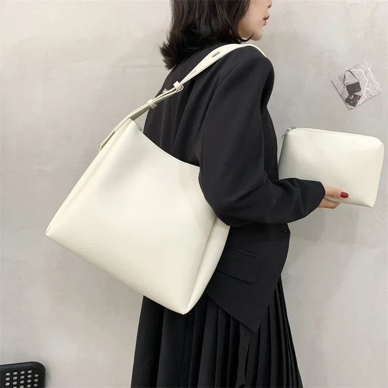 Bolsa em Couro Legítimo + Necessaire - Glass