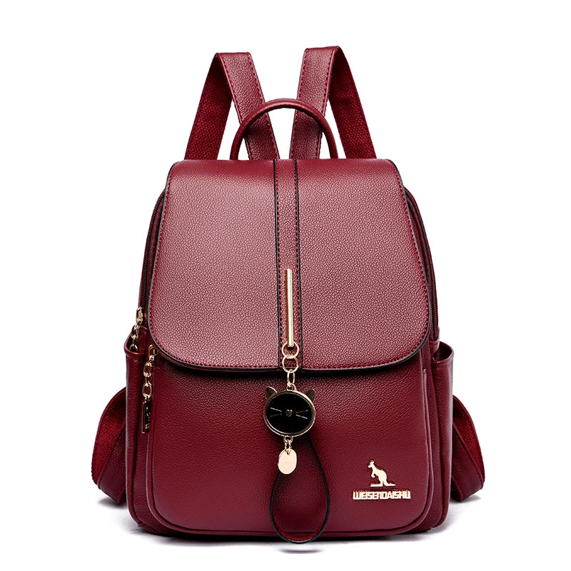Mochila Feminina em Couro Legítimo - Velia