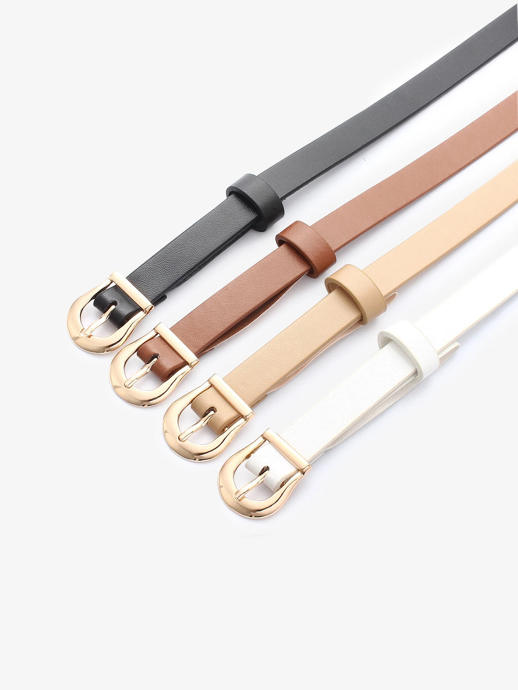 Kit Feminino com 4 Cintos Femininos em Couro Legítimo - Aurora