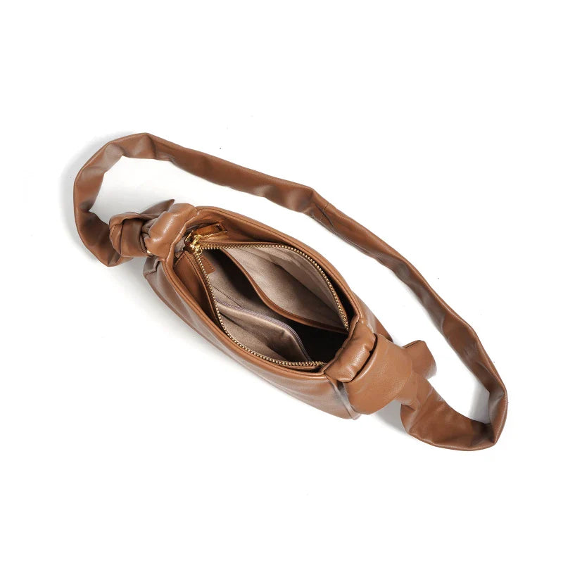 Bolsa Couro Legítimo Tiracolo Laço Hilda