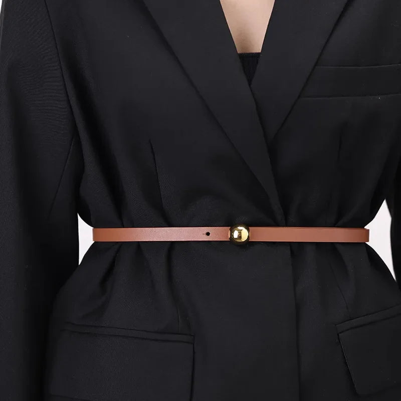 Cinto Feminino em Couro Legítimo - Esfera