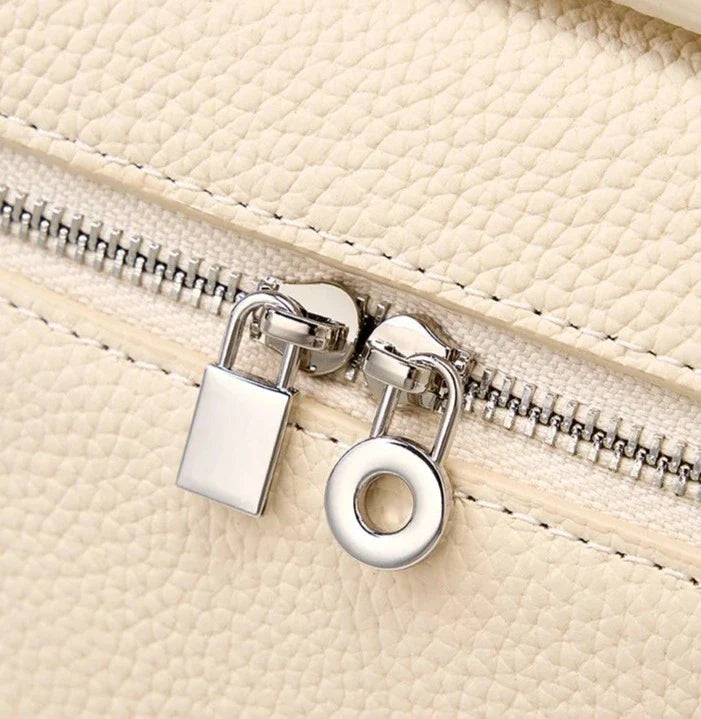 Bolsa Pequena Couro Legítimo Tote Rosa