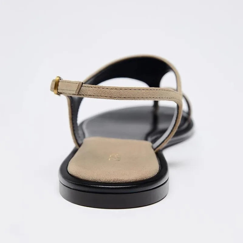 Sandália Rasteira Suede Vintage Tatienne