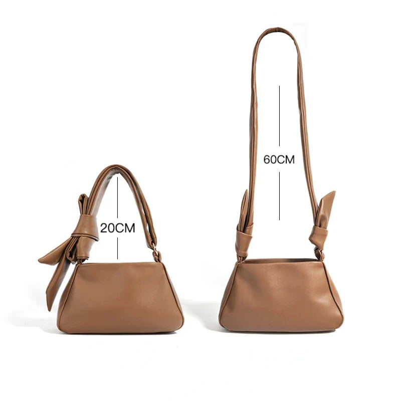 Bolsa Couro Legítimo Tiracolo Laço Hilda