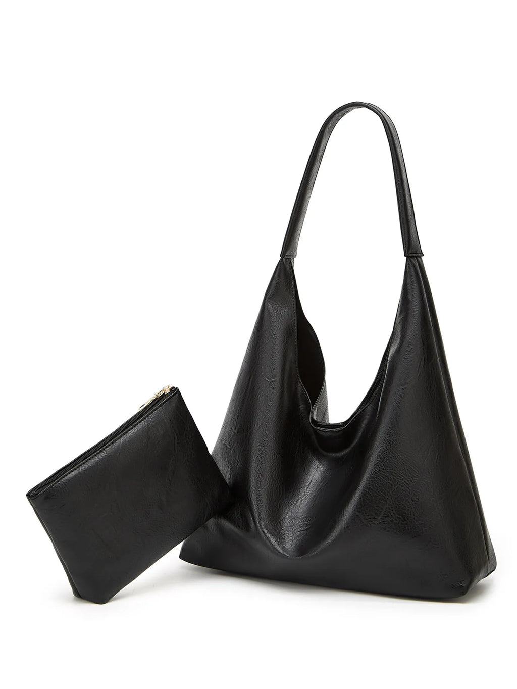 Bolsa em Couro Legítimo Tipo Carteiro + Carteira em Couro - Manz