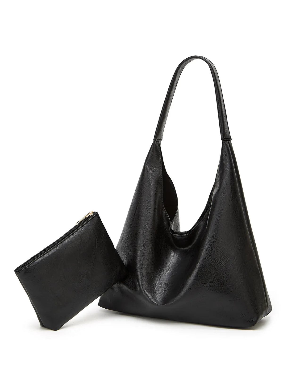 Bolsa em Couro Legítimo Tipo Carteiro + Carteira em Couro - Manz