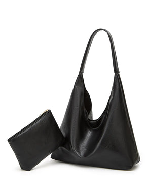 Bolsa em Couro Legítimo Tipo Carteiro + Carteira em Couro - Manz
