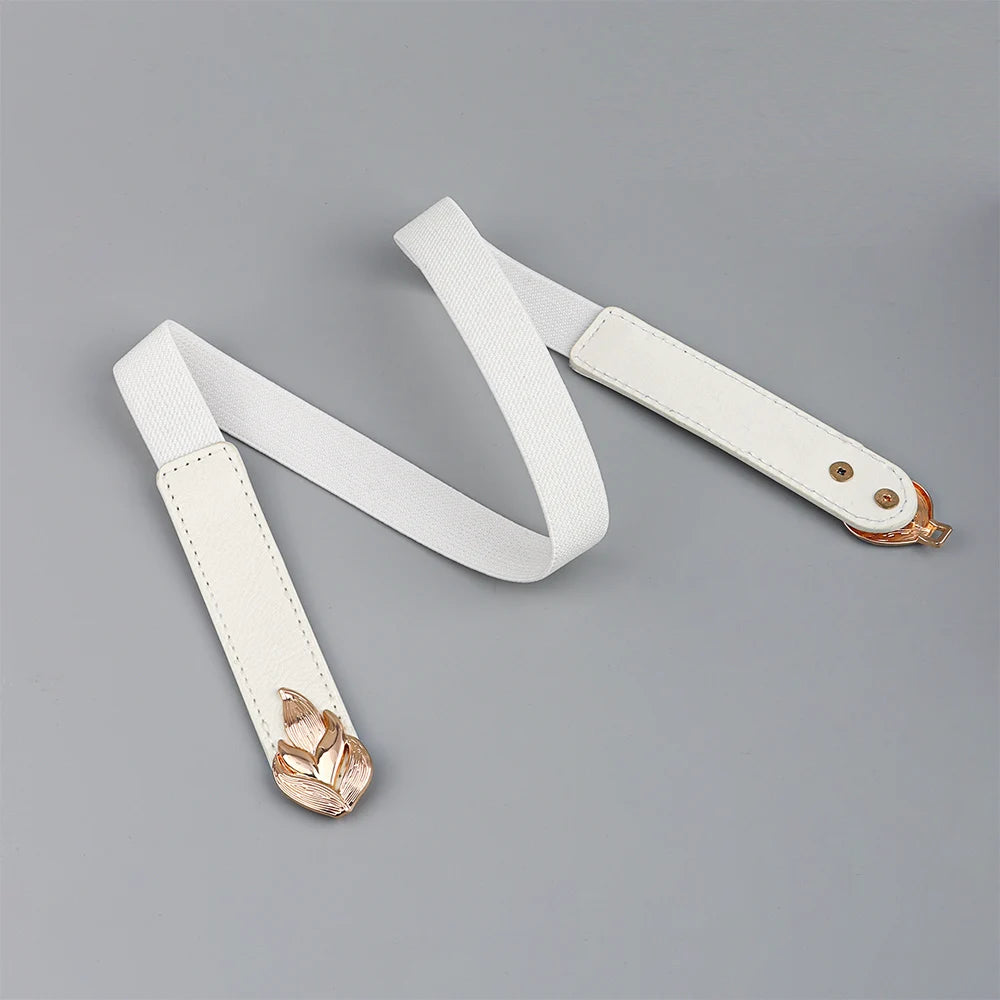 Cinto Feminino em Couro Legítimo com Elastico - Amour