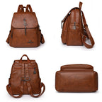 Mochila Feminina em Couro Legítimo - Tess