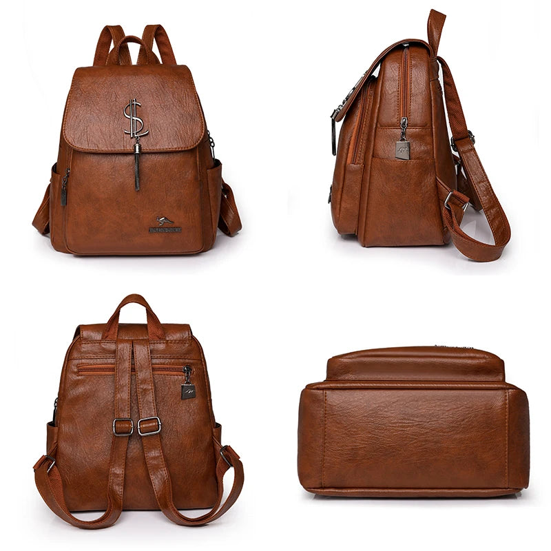 Mochila Feminina em Couro Legítimo - Tess