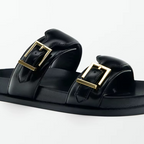 Sandália Rasteria Fivela Dourada Clarisse