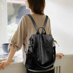 Mochila Feminina em Couro Legítimo com Alça - Elowen