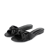 Sandália Couro Legítimo Rasteira Nó