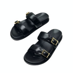 Sandália Rasteria Fivela Dourada Clarisse