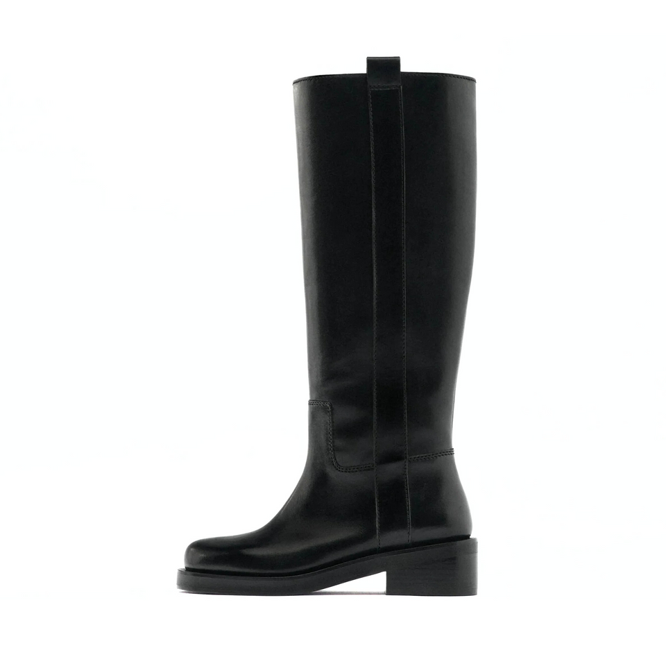 Bota Cano Alto Maelle Couro Legítimo