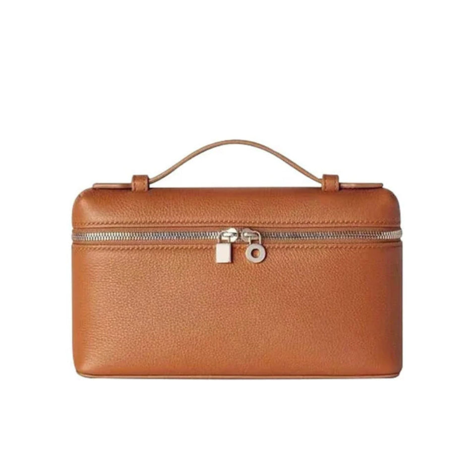 Bolsa Pequena Couro Legítimo Tote Rosa