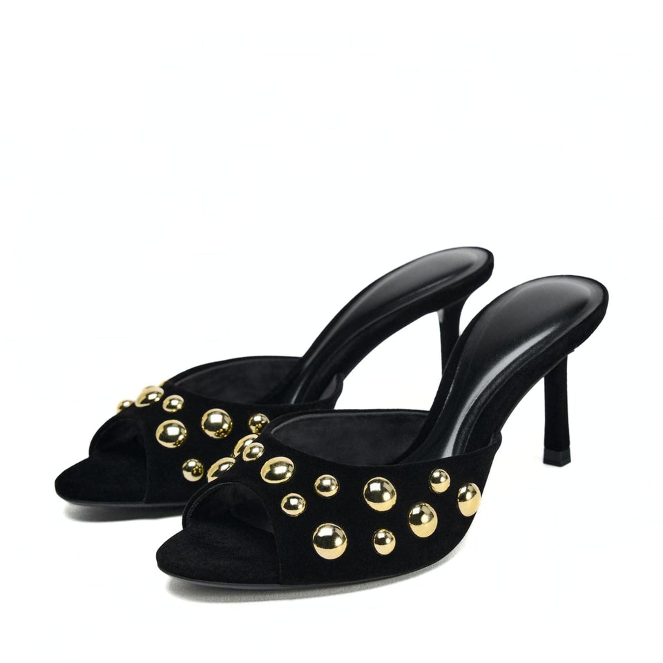 Sandália Mule Dourada Ravena