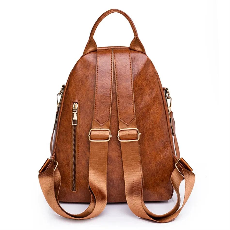 Mochila Feminina em Couro Legítimo - Wood