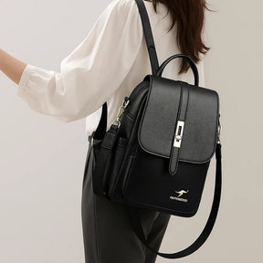 Mochila Feminina de Couro Legítimo - Serene