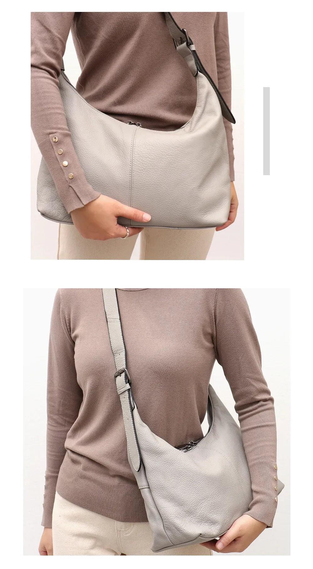 Bolsa Tipo Carteiro em Couro Legítimo - Agatha